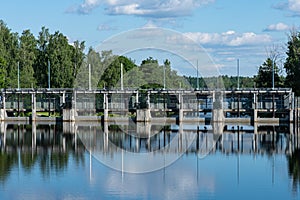 Water gates at a hydroelectric power plant in Sweden