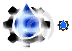 Water Gear Service Halftone Dot Icon