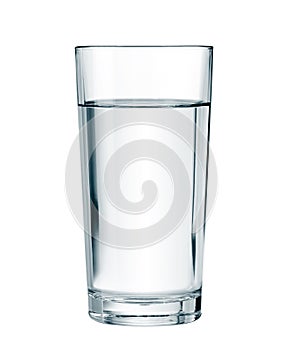 Water glass isolated with clipping path