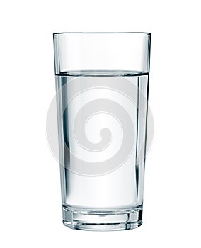 Water glass isolated with clipping path photo