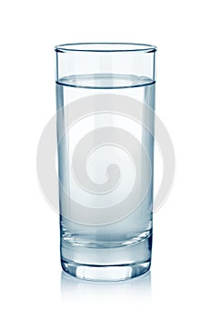 Water glass isolated on white