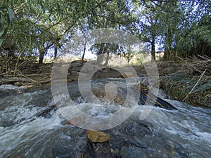 Water going down the Lucainena river