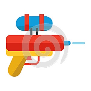 Water gun flat clipart vector illustration