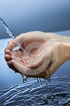 Water in hand