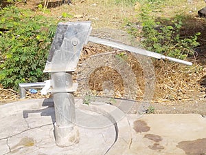 Water Hand pump Village in India