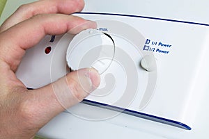 Water heater temperature hand adjusting