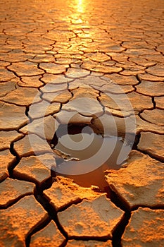 a water in a hole in the ground