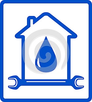 Water in home - plumber symbol