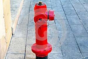 Water hydrant reserved for the use of firemen