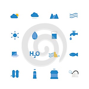 Water icon set.