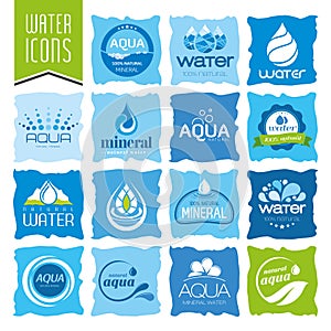 Water icon set