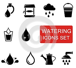 Water icon set