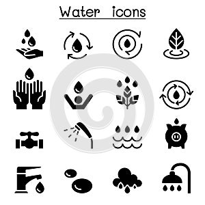 Water icon set vector illustration