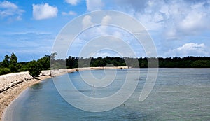 Water impoundment with artificial shores