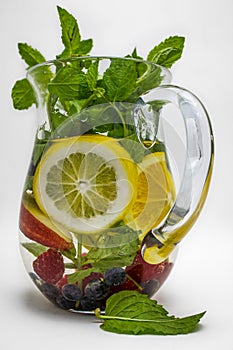 Water infused with fruit photo