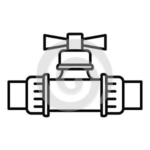 Water irrigation tap icon, outline style