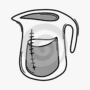 Water jug doodle vector icon. Drawing sketch illustration hand drawn line eps10