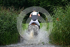 Water jump cross-country