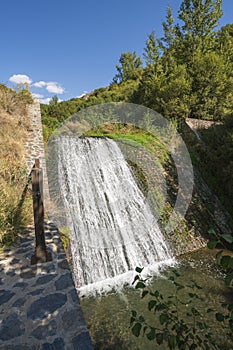 Water jump of the Poqueira river Spain photo