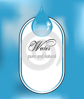 Water label with drop