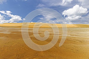 water landscape in the dunes of the Sahara Desert