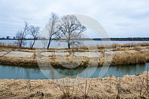 Water landscape on the outskirts of Komsomolsk, Ivanovo oblast,