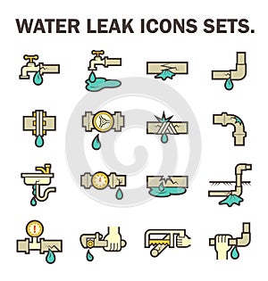 Water leak icon photo