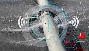 Water leak sensor alert , smart water sensor can automatically shut off a solenoid valve photo