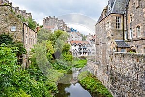 The Water of Leith in Dean Village, Edinburgh, Scotland