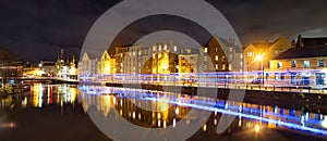 The Water of Leith at night
