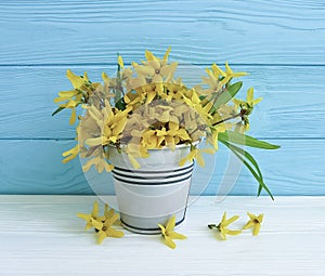 Water with lemon, mint fresh cold vitamin on a wooden background