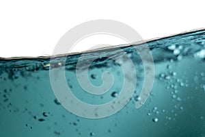 Water Level bubbles On isolated white background. Underwater, surface.