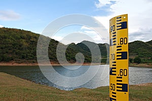 Water level at the dam in Thailand
