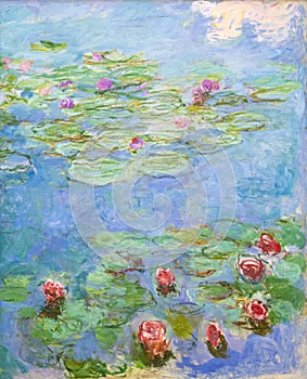 Water-Lilies, Giverny by impressionist Claude Monet photo