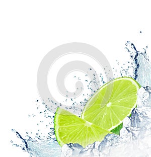 Lime splash water