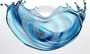 water liquid splash in sphere shape isolated on white background 3d illustration