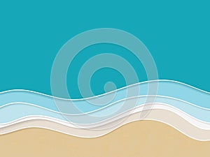 Water made of multi layered paper. Summertime background photo