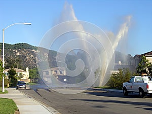 Water Main Explosion