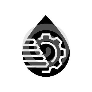 water management efficient glyph icon vector illustration