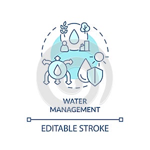 Water management icon heatflation concept