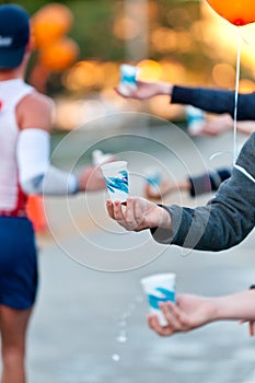 Water during a Marathon