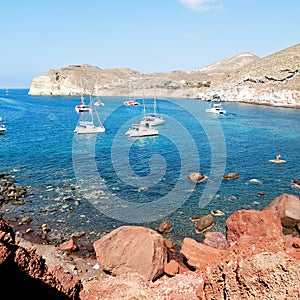 water and mediterranean coastline sea red beach in santorini g