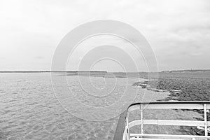 Water meeting in brazil -amazon river with rio del negro