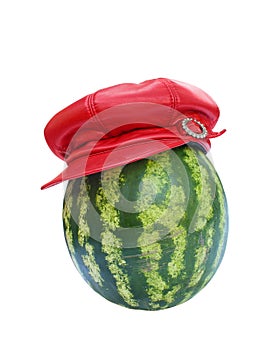 Water melon in hat