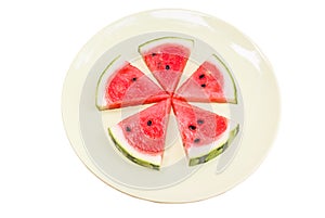 Water melon isolate white background with clipping path