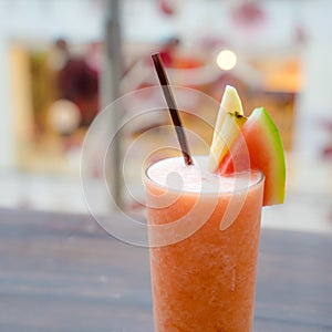 Water melon and pineapple smoothies