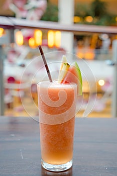 Water melon and pineapple smoothies