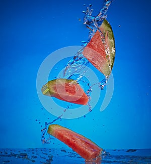 Water melon splash shot.