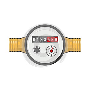 Water Meter Icon. Vector