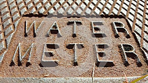 Water Meter sidewalk stamp